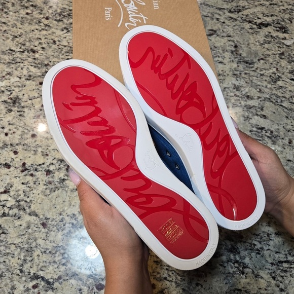 NEW Christian Louboutin FAV Pique A Vontade Woman Sneaker Size 37.5 - Picture 10 of 12